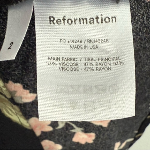 Reformation Nella Midi Dress Sz 2 - Picture 9 of 10